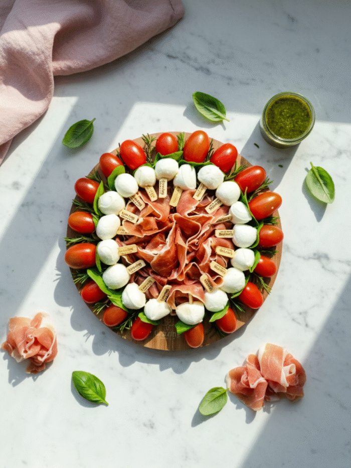 Guirlanda Caprese (tábua de frios)