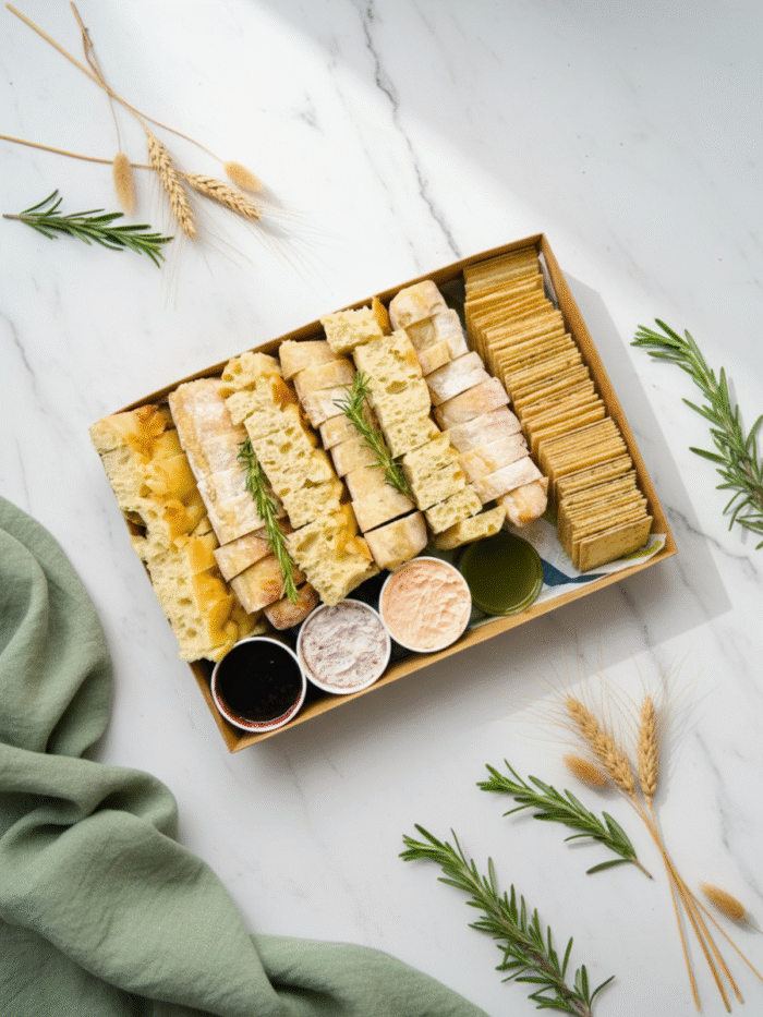 Cesta de Pães e Crackers